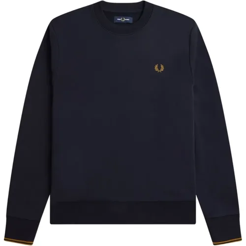 Zeitlose Rundhalspullover , Herren, Größe: M - Fred Perry - Modalova