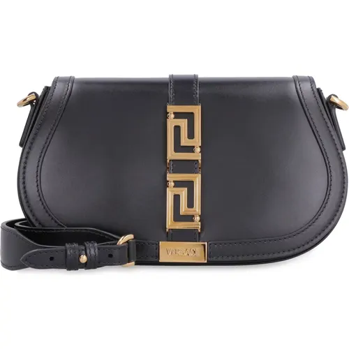Grecian Leather Crossbody Bag , female, Sizes: ONE SIZE - Versace - Modalova