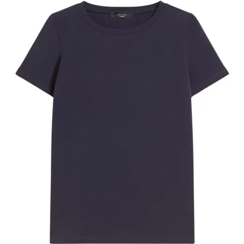 Klassisches Crewneck T-Shirt mit Schmetterlingslogo , Damen, Größe: S - Max Mara Weekend - Modalova