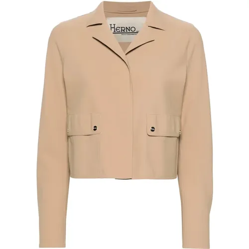Chic Cropped Jacket , female, Sizes: S, M, L - Herno - Modalova