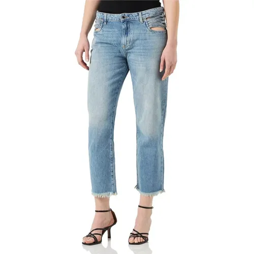High-Waist Slouchy Denim Jeans , Damen, Größe: W30 - pinko - Modalova