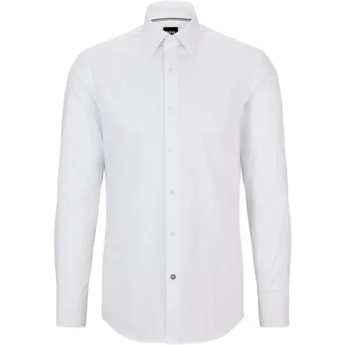 Slim Fit Cotton Poplin Shirt with Easy Ironing , male, Sizes: 2XL, XL, 3XL, XS, L, 4XL, S - Hugo Boss - Modalova