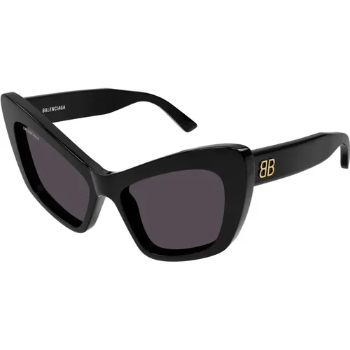 Schwarze/Graue Sonnenbrille , Damen, Größe: 58 MM - Balenciaga - Modalova