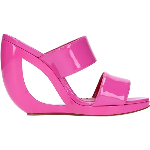 Mit Absatz Fuchsia , Damen, Größe: 38 1/2 EU - Manolo Blahnik - Modalova