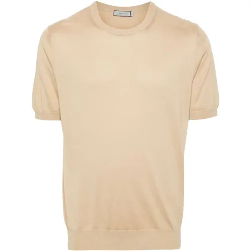 Blended cotton knit t-shirt , male, Sizes: XL - Canali - Modalova