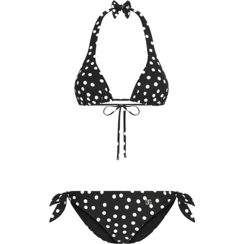 Bikini-Set mit Polka-Dots - Dolce & Gabbana - Modalova