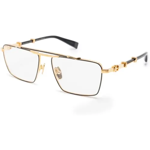 Klassische Schwarze Optische Brille , Herren, Größe: 56 MM - Balmain - Modalova