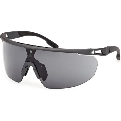 Matte Black/Grey Sonnenbrille Sp0095 - Adidas - Modalova