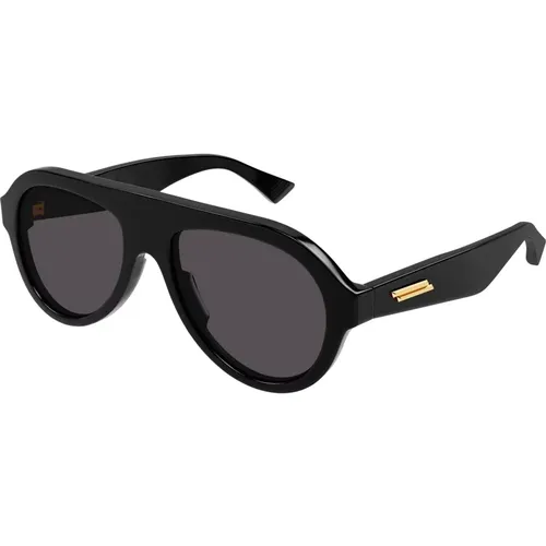 Grey Sunglasses , male, Sizes: 55 MM - Bottega Veneta - Modalova