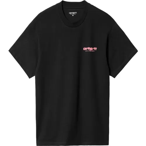 Cotton Logo T-shirt , male, Sizes: XS - Carhartt WIP - Modalova
