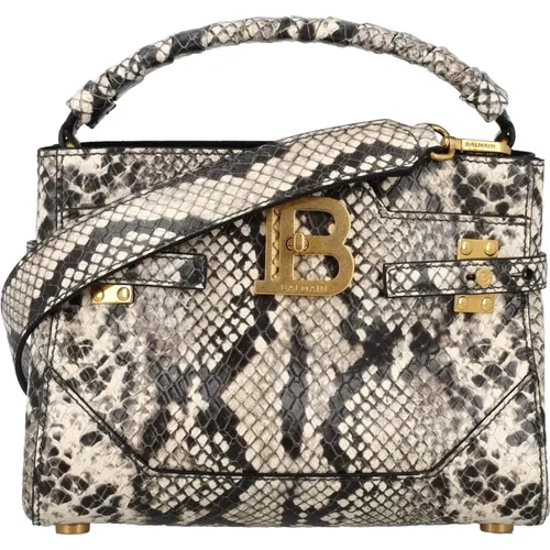 Graue Phyton B-Buzz 22 Handtasche - Balmain - Modalova