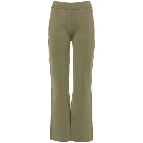 Olive Silk Blend Trousers , female, Sizes: M - joseph - Modalova
