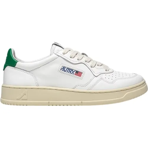 Vintage Style Low Top Leather Sneakers , female, Sizes: 3 UK, 4 UK, 2 UK, 8 UK, 7 UK - Autry - Modalova