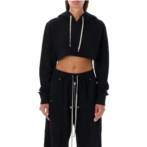 Cropped Hoodie Knitwear Aw24 , female, Sizes: M - Rick Owens - Modalova