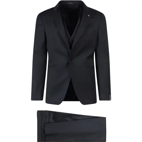 Classic Wool Single Breasted Suit , male, Sizes: XL - Tagliatore - Modalova