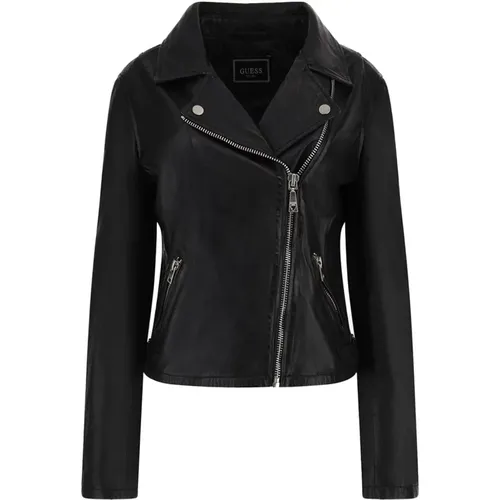Women`s Leather Jacket - , female, Sizes: S, XL - Guess - Modalova