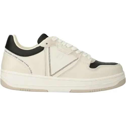 Niedrige Ledersneakers - Ancona Stil , Herren, Größe: 43 EU - Guess - Modalova