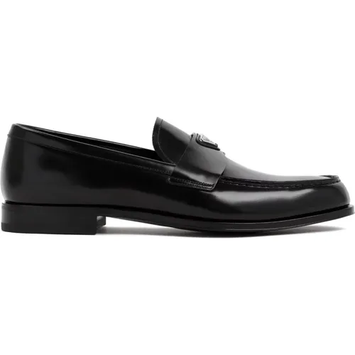 Leather Loafers Almond Toe , male, Sizes: 10 UK, 9 1/2 UK, 11 UK, 9 UK, 7 1/2 UK, 8 1/2 UK - Prada - Modalova