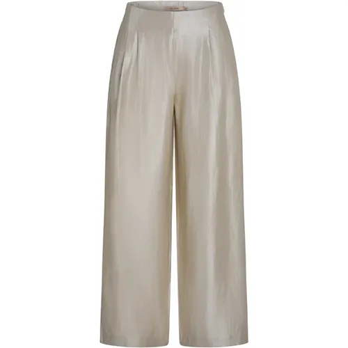 Elegant Wide Leg Trousers Gold , female, Sizes: S, L, M, XS, 2XL, XL - RUE de Femme - Modalova