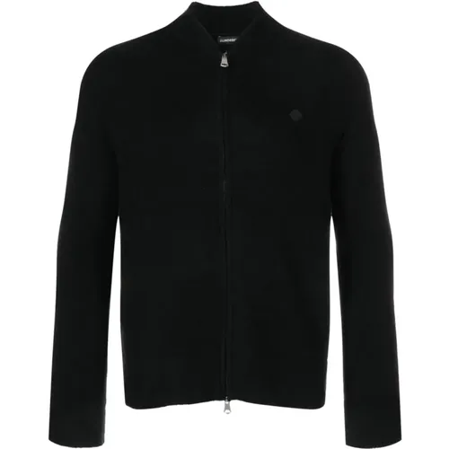 Merino Logo Zip Sweater in Schwarz , Herren, Größe: S - J.LINDEBERG - Modalova