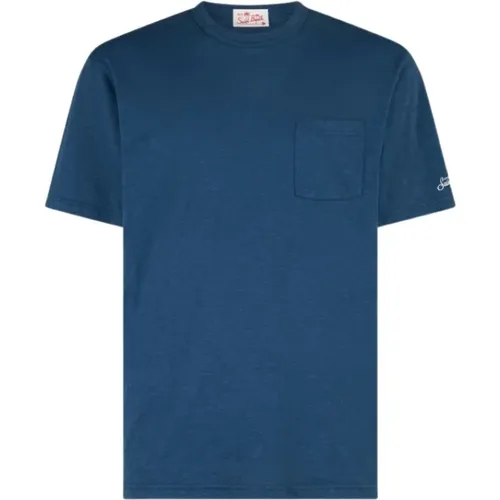 Blaue Ecstasea T-Shirts und Polos , Herren, Größe: XL - Saint Barth - Modalova