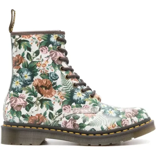 Blumenmuster Flache Schuhe , Damen, Größe: 36 EU - Dr. Martens - Modalova