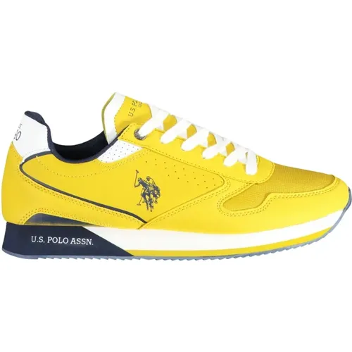 Dynamische Sport-Sneakers Gelb Polyester , Herren, Größe: 44 EU - U.s. Polo Assn. - Modalova