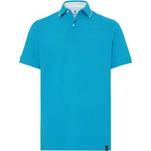 Ss 30S/1 Piquet Solid Polo , Herren, Größe: L - Boggi Milano - Modalova