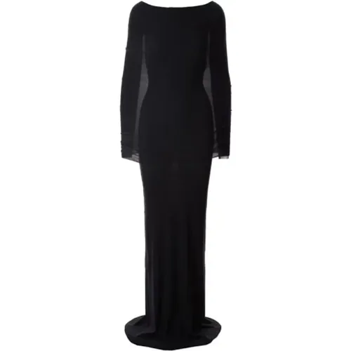 Ribbed Off-the-Shoulder Dress , female, Sizes: S - Balenciaga - Modalova