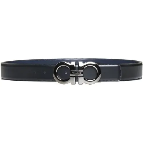 Stylish Double Adjustable Belts , male, Sizes: 110 CM, 100 CM, 105 CM - Salvatore Ferragamo - Modalova