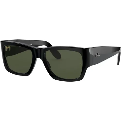 Wayfarer Nomad Sonnenbrille Schwarz Grün - Ray-Ban - Modalova