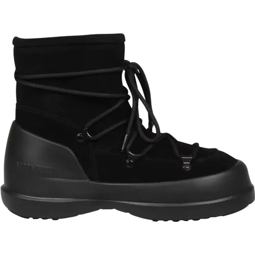 Wildleder-Bergstiefel mit Gummisohle , Damen, Größe: 39 EU - moon boot - Modalova