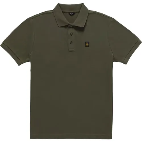 Militärgrünes Polo-Shirt mit Logo - RefrigiWear - Modalova
