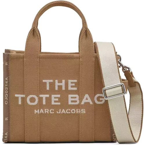 Small Tote Tasche mit Jacquard,Braune Jacquard Kleine Tote Tasche - Marc Jacobs - Modalova