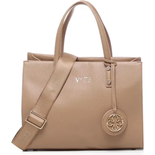 Bag with Gold Logo Pendant , female, Sizes: ONE SIZE - V73 - Modalova