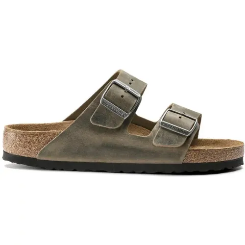 Khaki Soft Sandal , male, Sizes: 8 UK - Birkenstock - Modalova