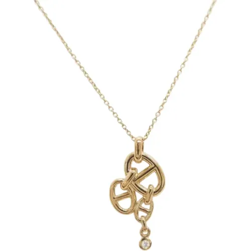 Pre-owned gold rose gold necklace , female, Sizes: ONE SIZE - Hermès Vintage - Modalova