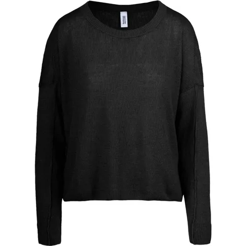 Linen Cotton Pullover , female, Sizes: S, L, XL - BomBoogie - Modalova
