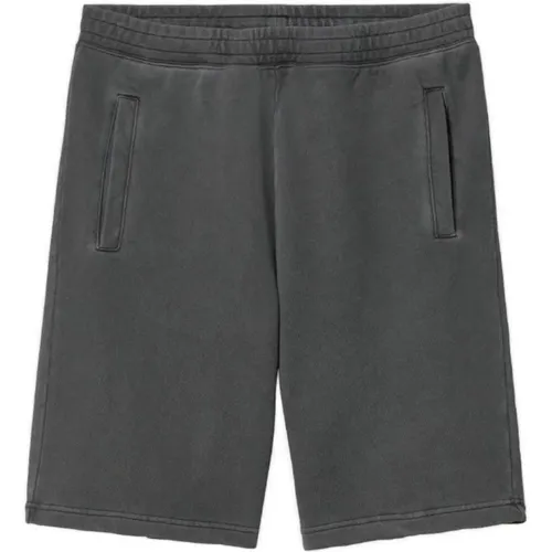 Nelson Sweat Shorts - Charcoal , male, Sizes: S, L, XS, M - Carhartt WIP - Modalova