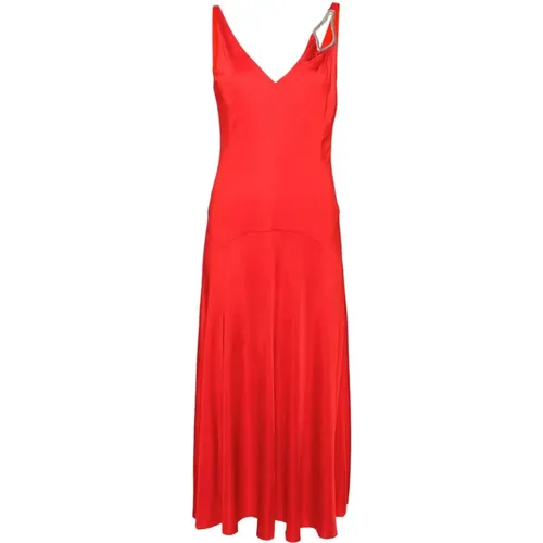 Flame A-Line Sleeveless Midi Dress , female, Sizes: M, S - Lanvin - Modalova