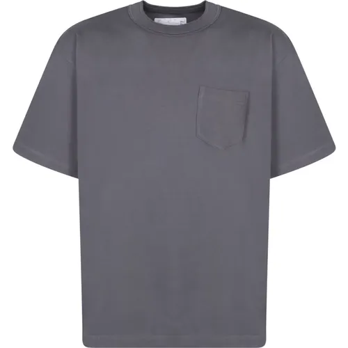 Grey T-Shirt with Chest Pocket , male, Sizes: S, XS, M - Sacai - Modalova