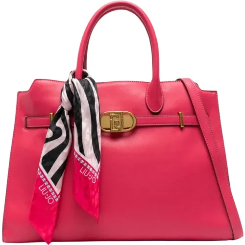 Fuchsia Shopping Bag with Foulard , female, Sizes: ONE SIZE - Liu Jo - Modalova