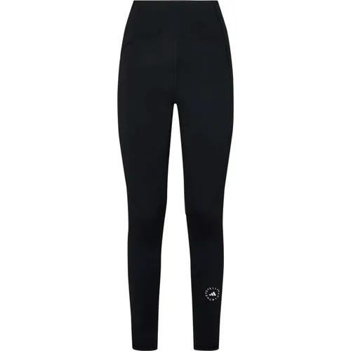 Schwarze Hose mit elastischem Bund , Damen, Größe: XS - adidas by stella mccartney - Modalova