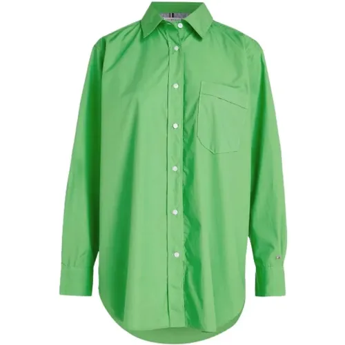 Oversized Cotton Poplin Shirt , female, Sizes: 2XL - Tommy Hilfiger - Modalova