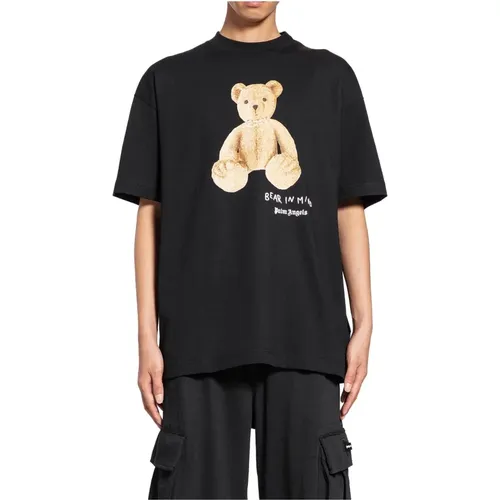 Bear in Mind Graphic Tee , male, Sizes: S - Palm Angels - Modalova