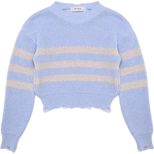 Blau Gestreifter Pullover ViCOLO - ViCOLO - Modalova