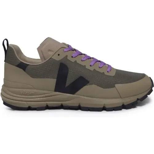 Kaki and Black Sneakers with Mauve Laces , male, Sizes: 9 UK, 7 UK, 8 UK, 6 UK - Veja - Modalova