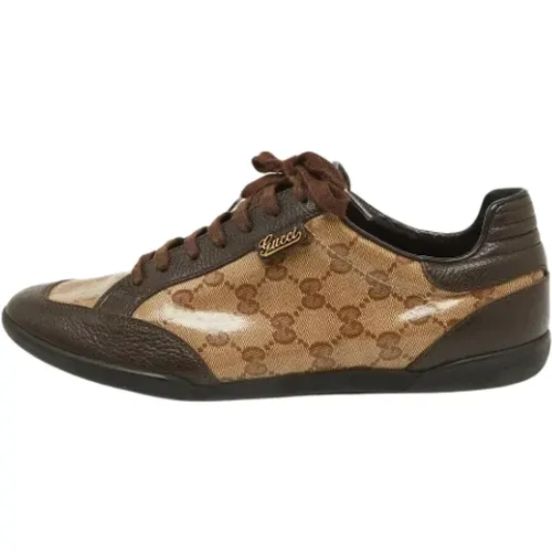 Pre-owned Beschichtetes Canvas sneakers - Gucci Vintage - Modalova