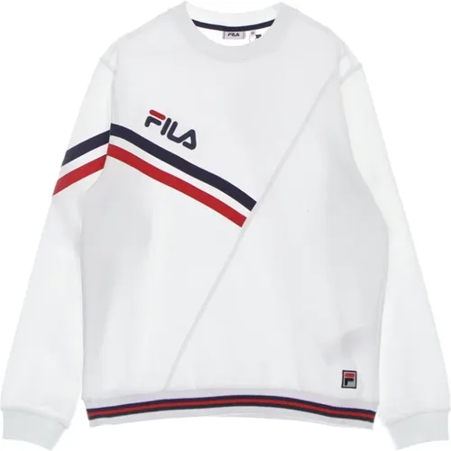 Leichter Crewneck Sweatshirt Weiß , Herren, Größe: S - Fila - Modalova