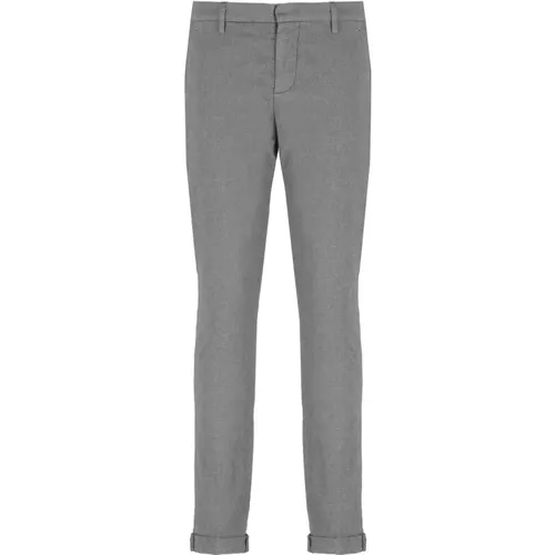Grey Cotton Trousers with Pockets , male, Sizes: W34, W32, W36 - Dondup - Modalova